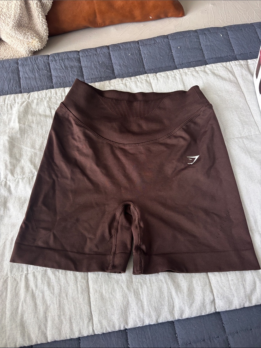 Gymshark Women's Chocolate Brown High-Waist Seamless Bike Shorts